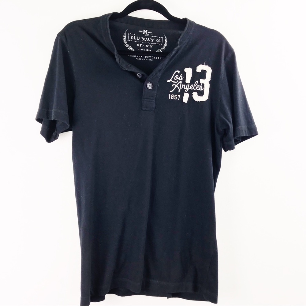 Old Navy Black Los Angeles Patch Shirt 117-3